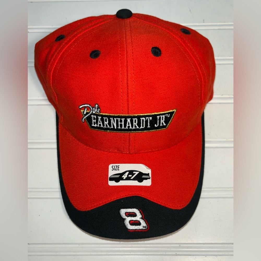 Chase Authentics Vintage #8 Dale Earnhardt Jr Red Hat Child Size 4-7 New Adjust